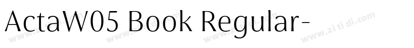 ActaW05 Book Regular字体转换